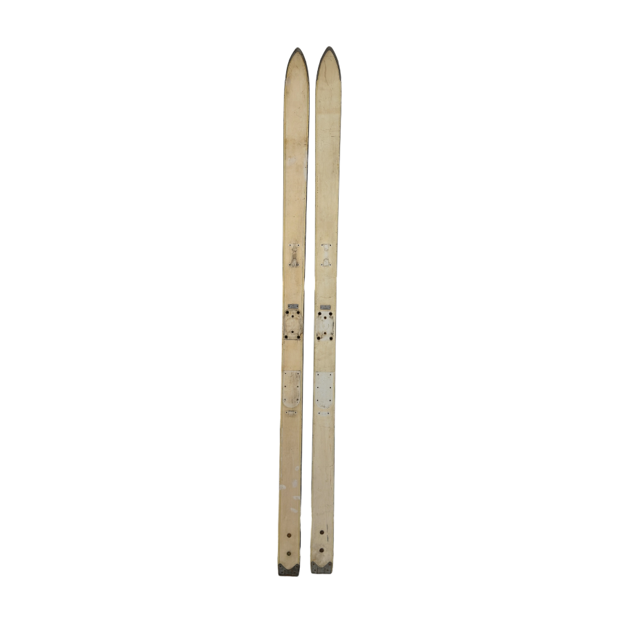 Holzski Set weiss